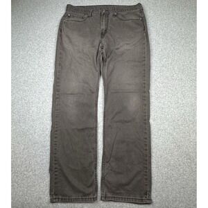 Levis 514 Jeans Mens 36x32 (Fits 35x31) Gray White Tab Straight Leg‎ Grunge Moto